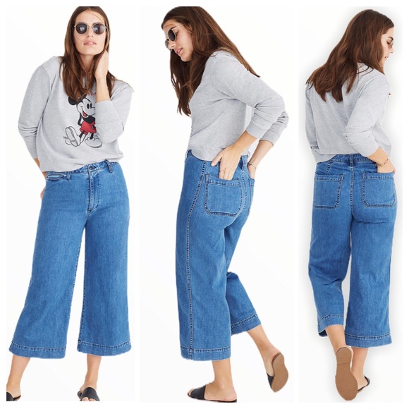 Madewell Denim - Madewell Emmett Wide Leg Crop Jeans